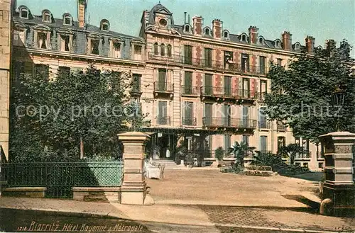 AK / Ansichtskarte Biarritz_Pyrenees_Atlantiques Hotel Bayonne Metropole Biarritz_Pyrenees
