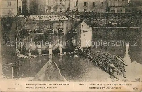 AK / Ansichtskarte Saint Waast Alte Bruecke Panorama Saint Waast
