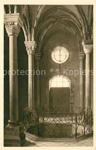 AK / Ansichtskarte Eger_Cheb_Tschechien Kaiserburg Obere Kapelle Innenansicht Kuenstlerkarte Helo No 13 