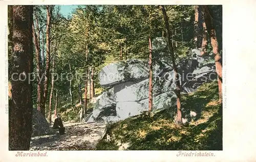 AK / Ansichtskarte Marienbad_Tschechien_Boehmen Friedrichstein Felsen Natur Marienbad_Tschechien