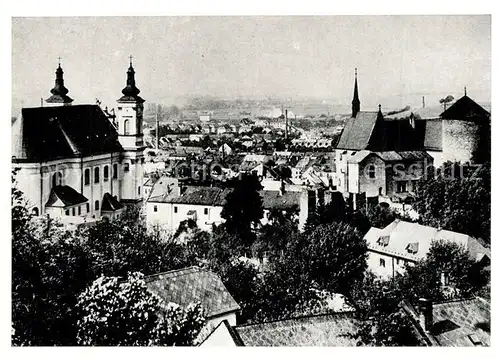 AK / Ansichtskarte Sternberg_Maehren Stadtbild mit Kirchen Sternberg Maehren