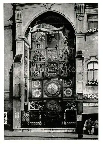 AK / Ansichtskarte Olmuetz_Olomouc Kunstuhr am Rathaus Olmuetz Olomouc