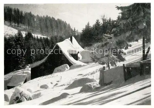 AK / Ansichtskarte Primiswald Klaperhaus Winterlandschaft 
