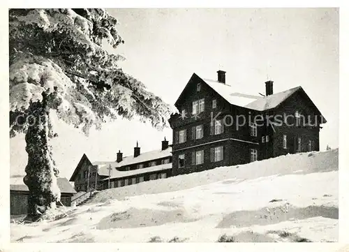 AK / Ansichtskarte Freiwaldau_Tschechien Schaeferei im Altvatergebirge Winterlandschaft Freiwaldau Tschechien