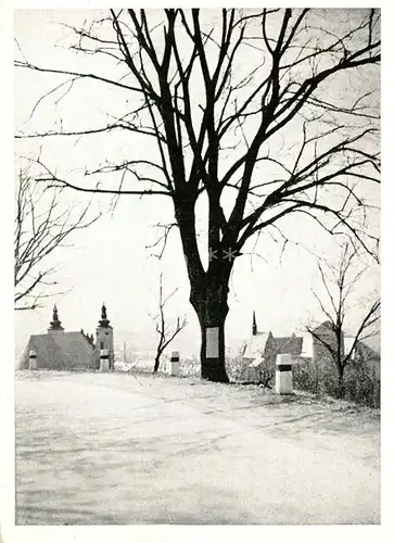 AK / Ansichtskarte Sternberg_Maehren Ansicht von der Hauptstrasse aus im Winter Sternberg Maehren