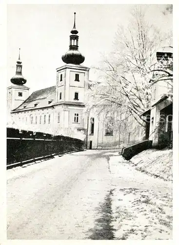 AK / Ansichtskarte Wiesenberg_Loucna_nad_Desnou Schloss im Winter 