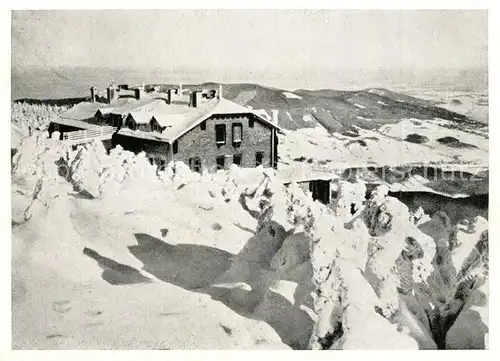 AK / Ansichtskarte Freiwaldau_Tschechien Georgschutzhaus am Hochschar Altvatergebirge Winterpanorama Freiwaldau Tschechien