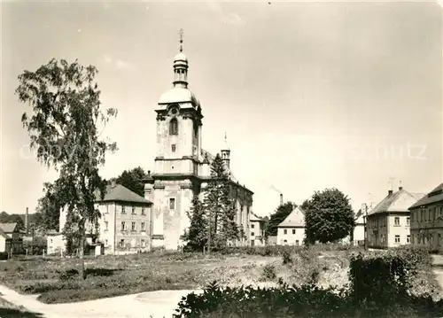 AK / Ansichtskarte Sluknov Blick zur Kirche Sluknov