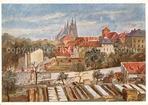 AK / Ansichtskarte Praha_Prahy_Prague Novy svet Kuenstlerkarte Praha_Prahy_Prague