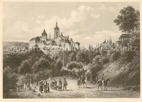 AK / Ansichtskarte Praha_Prahy_Prague Hradcany z Chotkovy silnice Morstadt Kuenstlerkarte Praha_Prahy_Prague