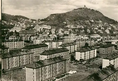 AK / Ansichtskarte Most_Tschechien Panroama mit Burg Hnevin Most_Tschechien