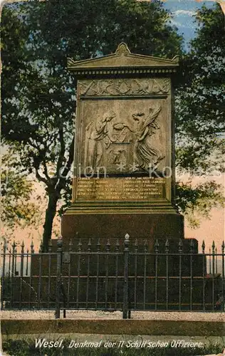 AK / Ansichtskarte Wesel_Rhein Denkmal der 11 Schillschen Offiziere Wesel Rhein