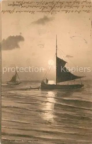 AK / Ansichtskarte Langeoog_Nordseebad Segelboote Langeoog_Nordseebad