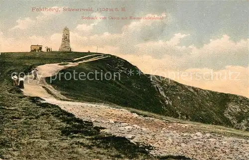 AK / Ansichtskarte Feldberg_Schwarzwald Seebuck mit Bismarckdenkmal Feldberg Schwarzwald