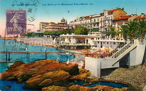 AK / Ansichtskarte Saint Raphael_Var Les Bains Boulevard Felix Martin Saint Raphael Var