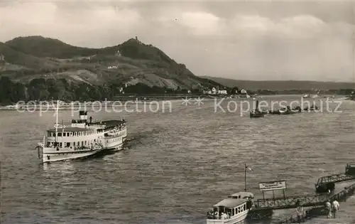 AK / Ansichtskarte Dampfer_Seitenrad Bad Godesberg Drachenfels  