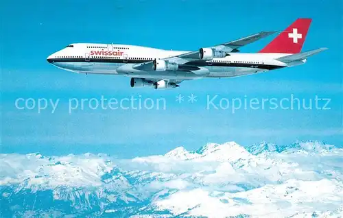 AK / Ansichtskarte Swissair Boeing 747 357 