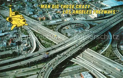 AK / Ansichtskarte Autobahn Freeway Interchanges Los Angeles Aerial View 