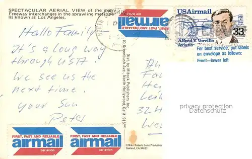 AK / Ansichtskarte Autobahn Freeway Interchanges Los Angeles Aerial View 