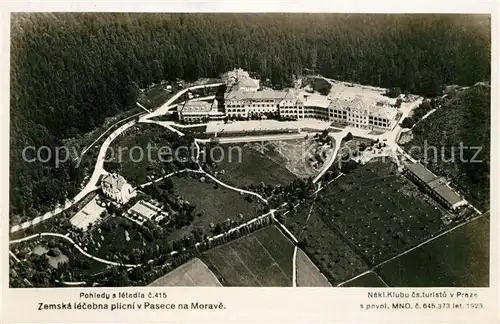 AK / Ansichtskarte Passek_Paseka Zemska lecebna plicni Sanatorium Fliegeraufnahme 