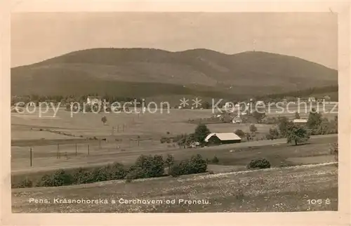 AK / Ansichtskarte Ceska_Kubice Pens. Krasnohorska s Cerchovem od Prenetu Ceska Kubice