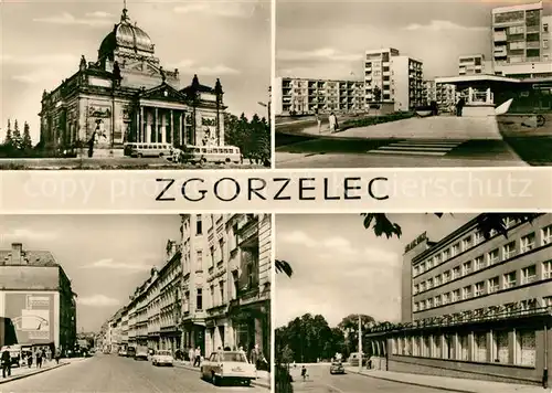 AK / Ansichtskarte Zgorzelec Powiatowy Dom Kultury Ulica F. Dzierzynskiego Osiedle mieszkaniowe Hotel Pod Orlem Zgorzelec