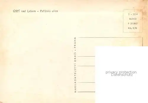 AK / Ansichtskarte Usti_nad_Labem Parizska ulice Usti_nad_Labem