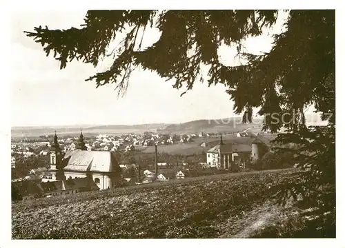AK / Ansichtskarte Sternberg_Maehren Panorama mit Pfarrkirche und Schloss Sternberg Maehren