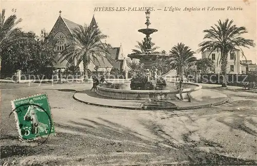 AK / Ansichtskarte Hyeres_les_Palmiers Eglise Anglaise Avenue Victoria Hyeres_les_Palmiers