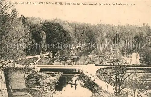 AK / Ansichtskarte Chatillon sur Seine Panorama Promenades de la Douix Bords de la Seine Chatillon sur Seine