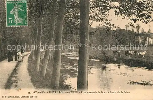 AK / Ansichtskarte Chatillon sur Seine Promenade de la Douix Bords de la Seine Chatillon sur Seine