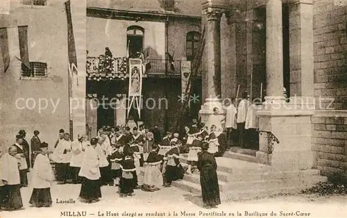 AK / Ansichtskarte Millau_Aveyron Prozession Messe Pontificale Basilique du Sacre Coeur Millau_Aveyron