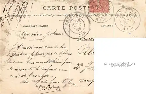 AK / Ansichtskarte Nantua Angler See Nantua