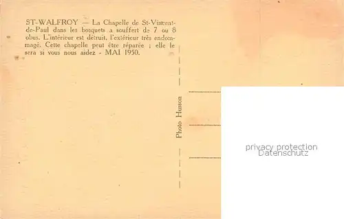 AK / Ansichtskarte Saint_Walfroy Chapelle de Saint Vincent de Paul Saint Walfroy