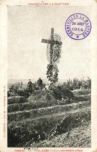 AK / Ansichtskarte Gerbeviller_la_Martyre Tombes  Gerbeviller_la_Martyre