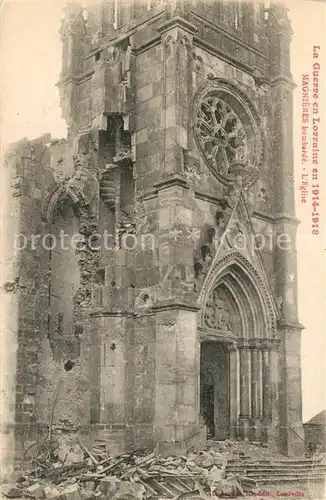 AK / Ansichtskarte Magnieres Eglise Bombarde Magnieres