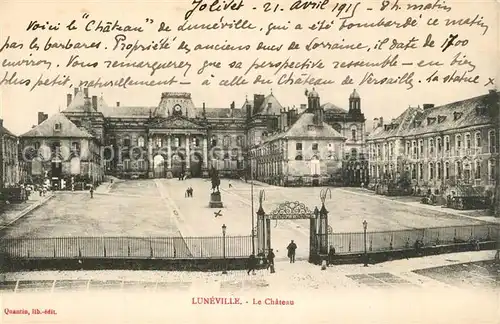 AK / Ansichtskarte Luneville Chateau Luneville