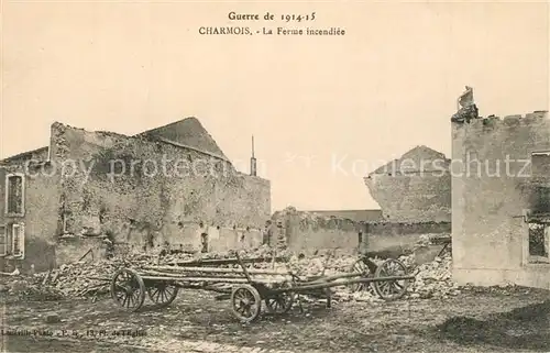 AK / Ansichtskarte Charmois_Meurthe et Moselle La Ferme incendiee Charmois