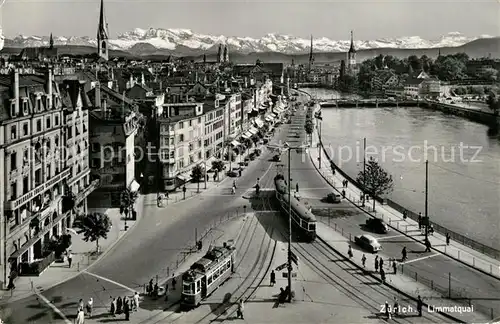 AK / Ansichtskarte Strassenbahn Z?rich Limmatquai 