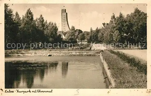 AK / Ansichtskarte Laboe Kurpark mit Ehrenmal  Laboe