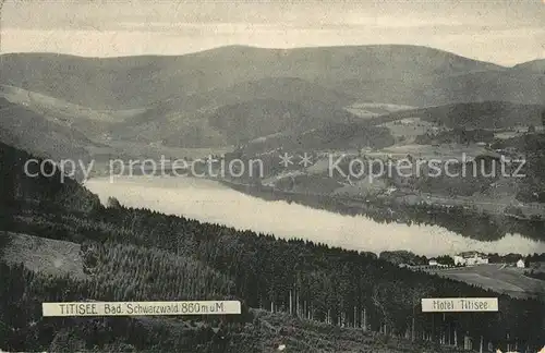 AK / Ansichtskarte Titisee Neustadt Seepartie mit Hotel Titisee Neustadt