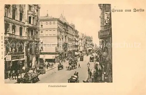 AK / Ansichtskarte Berlin Friedrichstrasse Pferdekutschen Berlin