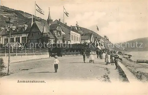 AK / Ansichtskarte Assmannshausen Rheinpromenade Assmannshausen