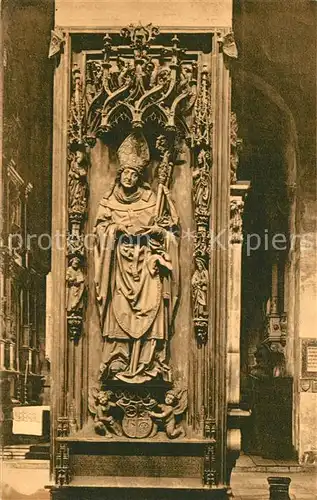 AK / Ansichtskarte Mainz_Rhein Dom Denkmal des Kurf?rsten Berthold von Henneberg Mainz Rhein
