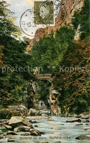 AK / Ansichtskarte Bodetal_Harz Teufelsbr?cke Bodetal Harz