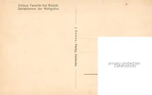 AK / Ansichtskarte Rastatt Schloss Favorite Schlafzimmer der Markgr?fin Rastatt