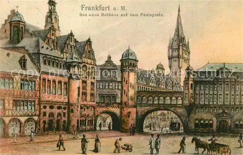 AK / Ansichtskarte Frankfurt_Main Rathaus auf dem Paulsplatz Frankfurt Main