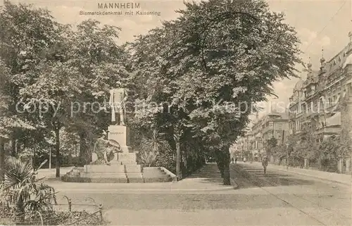 AK / Ansichtskarte Mannheim Bismarckdenkmal mit Kaiserring Mannheim