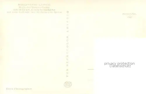 AK / Ansichtskarte Leipzig Messe Halle der Sowjet Union Leipzig