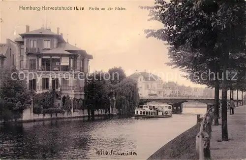 AK / Ansichtskarte Hamburg Harvestehude Alsterpartie Hamburg